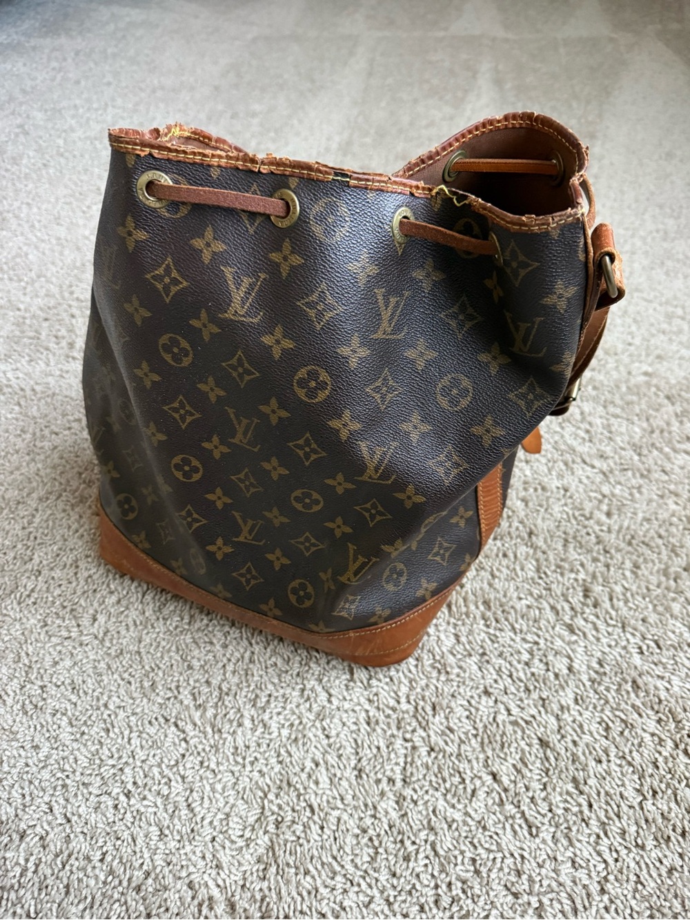 Louis Vuitton Monogram Bucket Shoulder Bag circa 1980’s